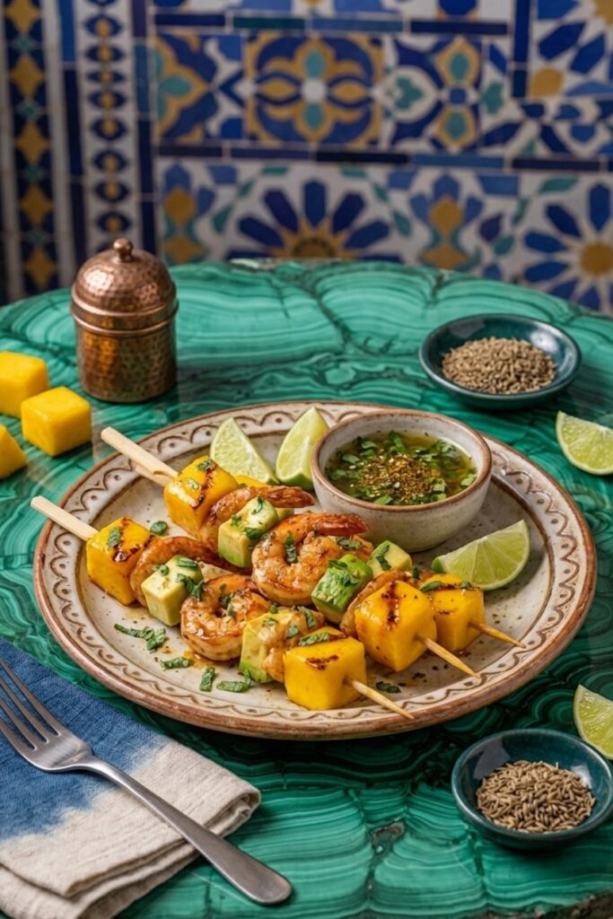 Brochetas de mango