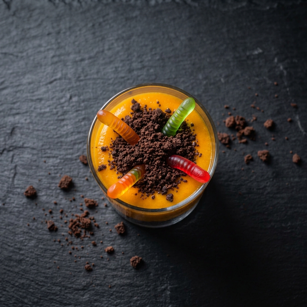 Mousse de Mango con tierra de chocolate